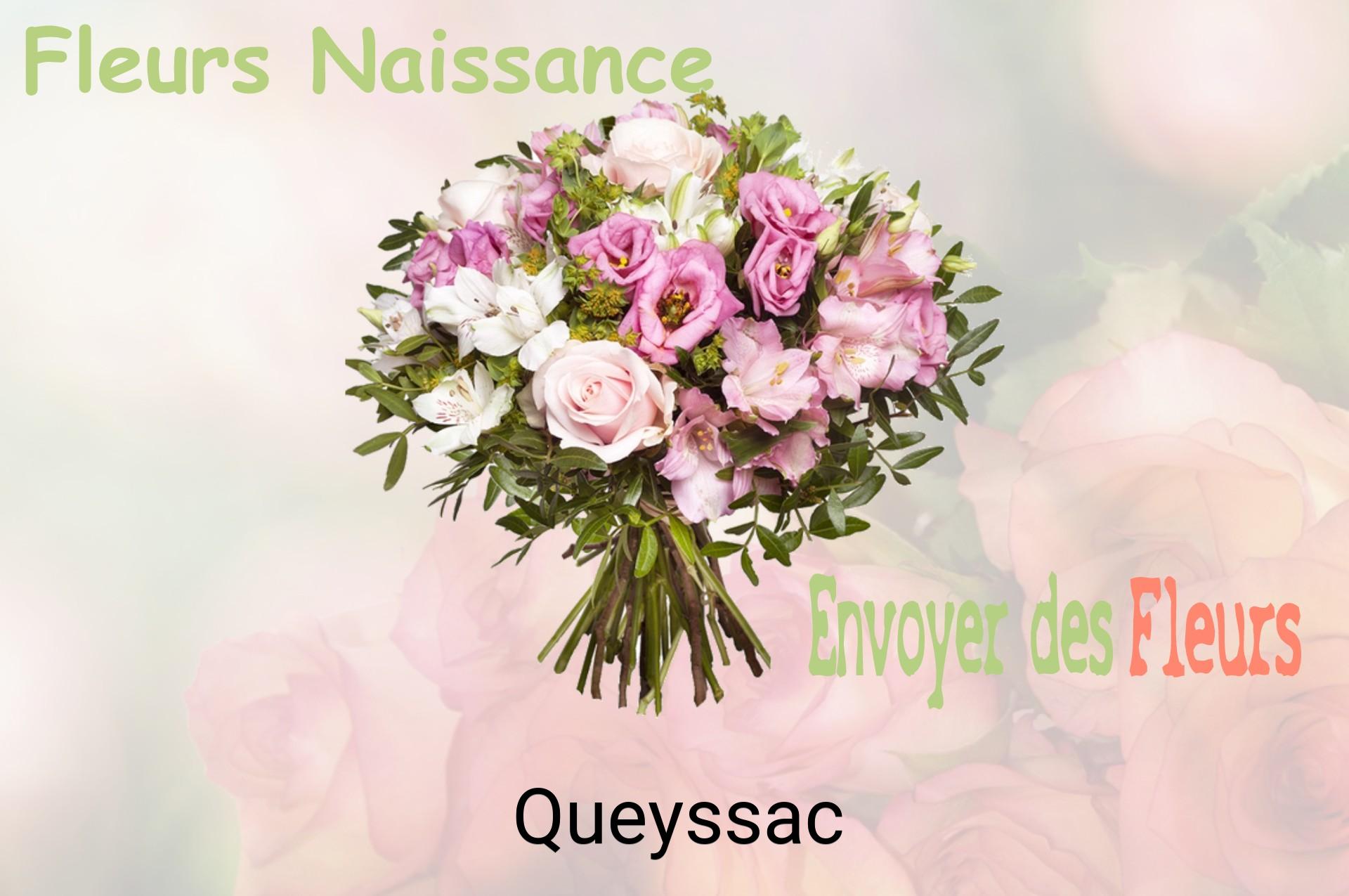 Bouquet de fleurs de naissance livré à Queyssac